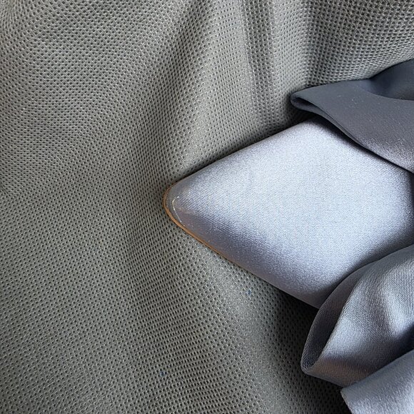 DB Studio David's Bridal Size 8.5 Something Blue Satin Heels Shoes Slip On - Picture 3 of 13